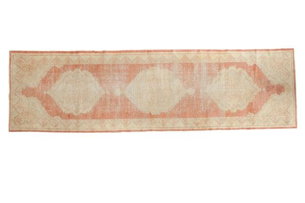 3x11.5 Vintage Distressed Oushak Rug Runner // ONH Item ee003015