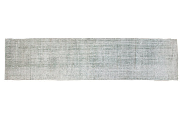 Vintage Distressed Overdyed Oushak Rug Runner