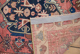 Antique Malayer hand-knotted runner foundation and pile revealing wear and traditional motifs.