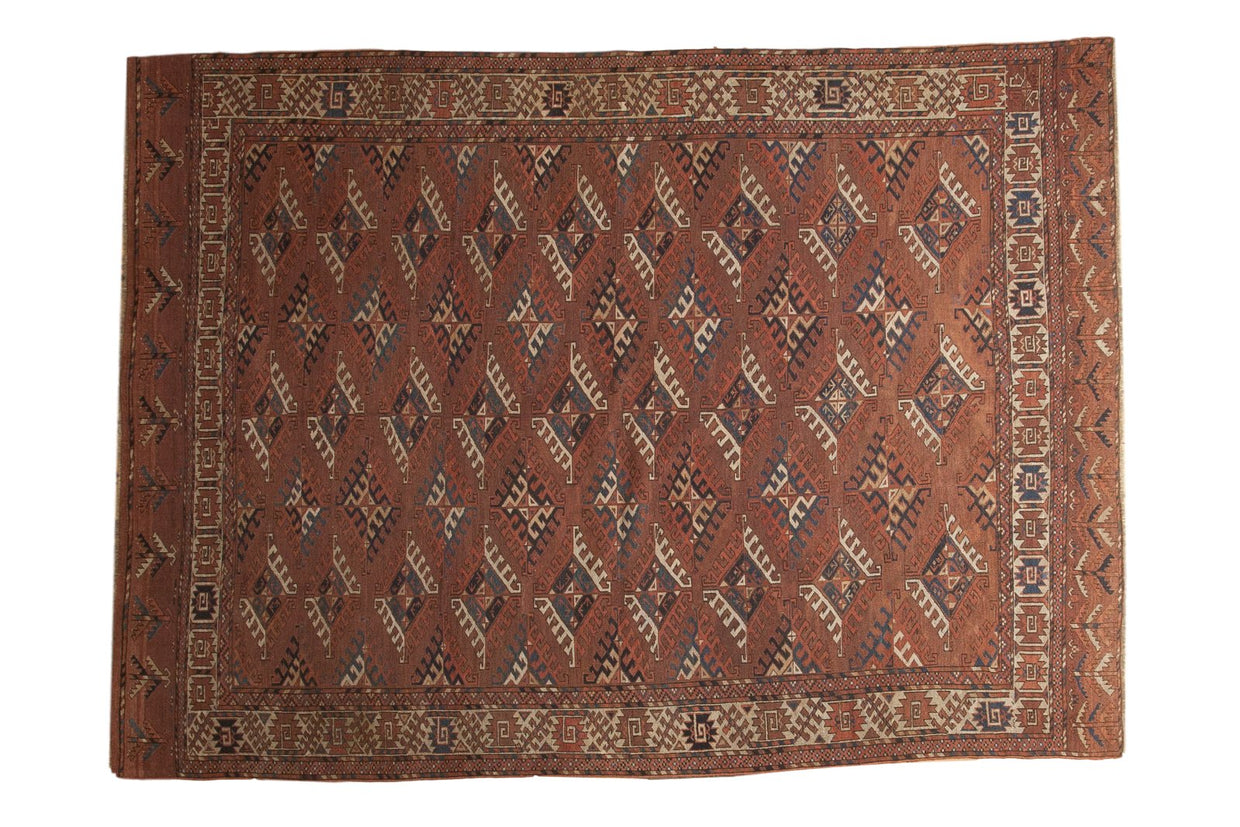 6.5x9 Antique Turkmen Carpet // ONH Item ee003022