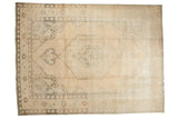 Vintage Distressed Sivas carpet, pale melon and ivory geometric medallion, 8' x 10'9