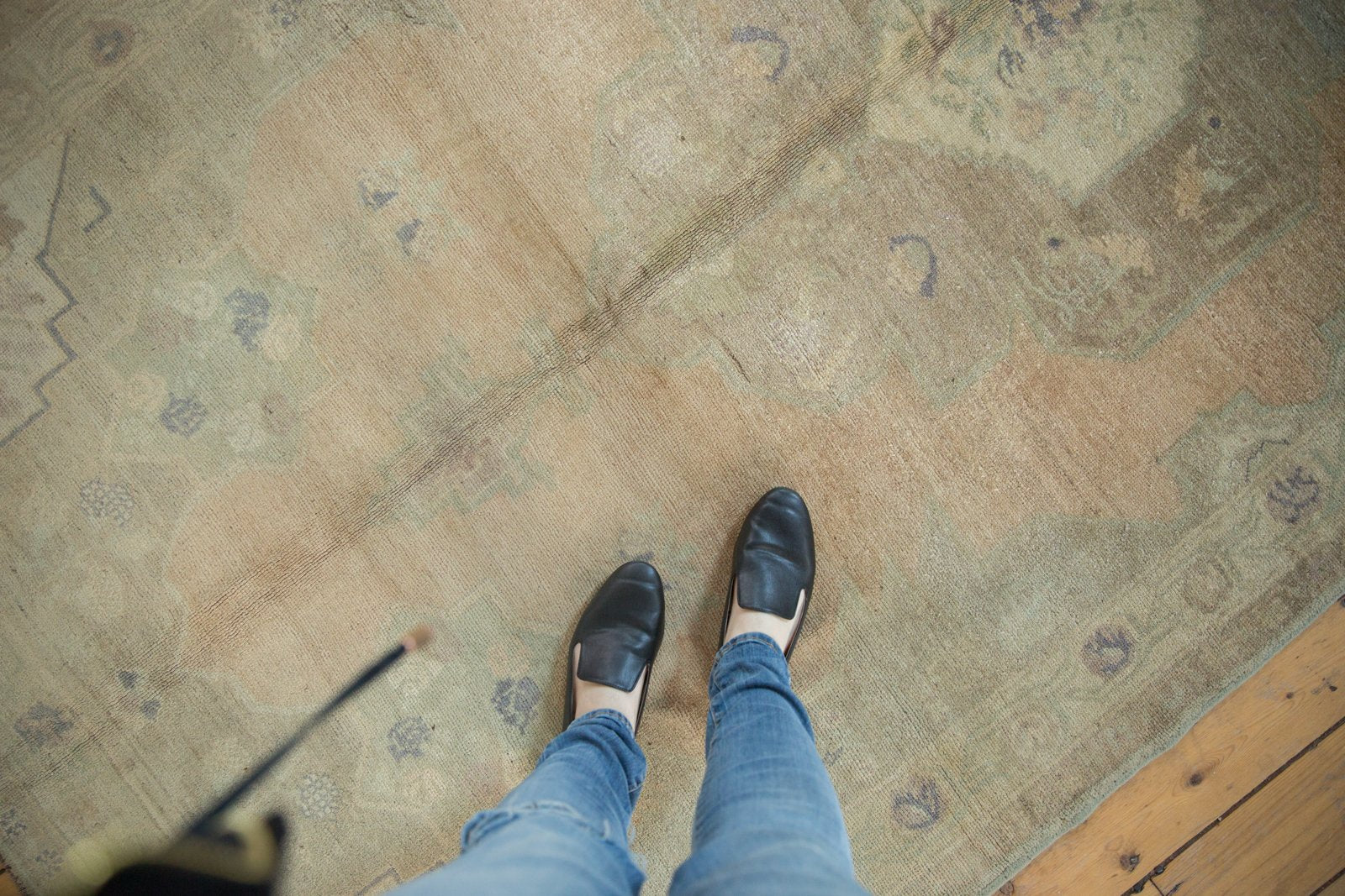 5.5x10 Vintage Distressed Oushak Carpet // ONH Item ee003031 Image 1