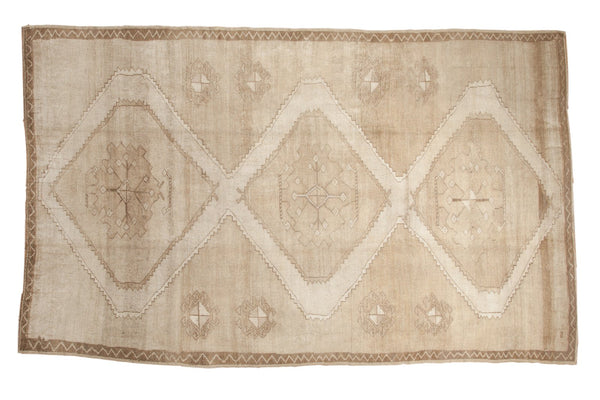 Vintage Distressed Oushak Carpet