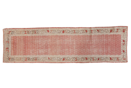 3x10.5 Vintage Distressed Oushak Rug Runner // ONH Item ee003037