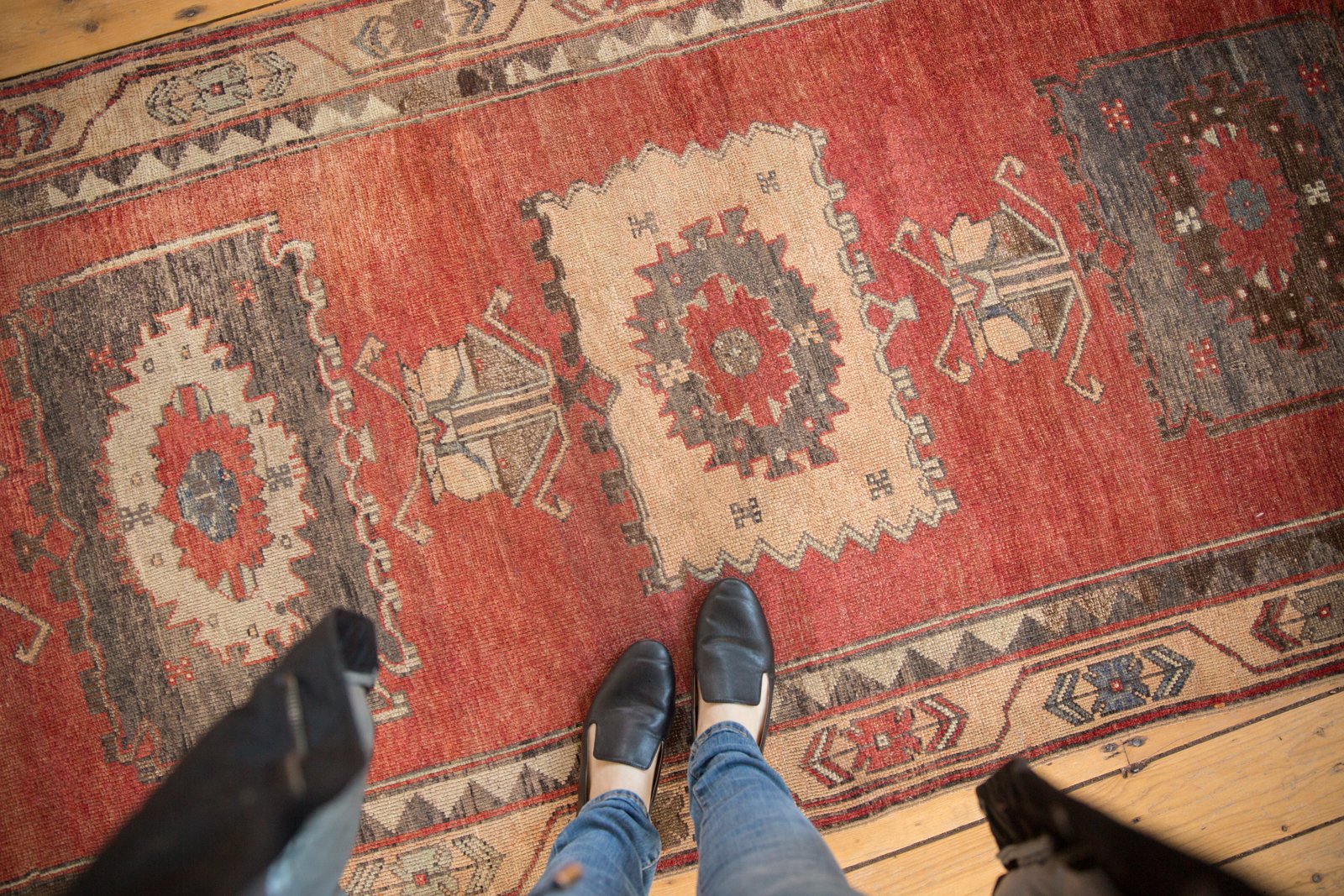 4x11 Vintage Distressed Oushak Rug Runner // ONH Item ee003039 Image 1