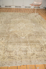Even wear across knot heads and distressed Rococo motifs on a vintage Sparta rug.