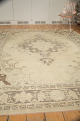  Vintage Distressed Oushak Carpet / Item ee003046 image 8