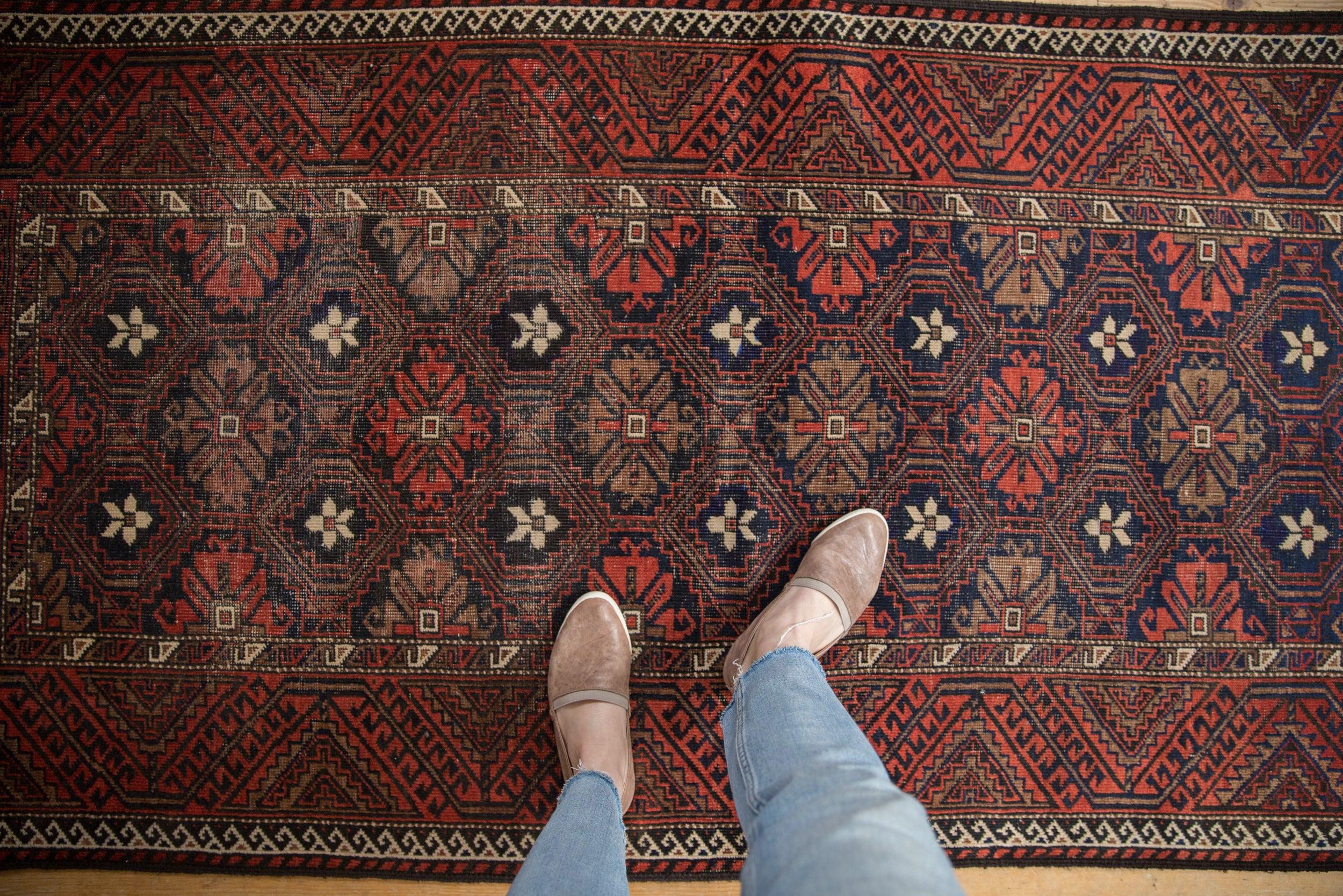 3.5x7 Vintage Belouch Rug Runner // ONH Item ee003072 Image 1