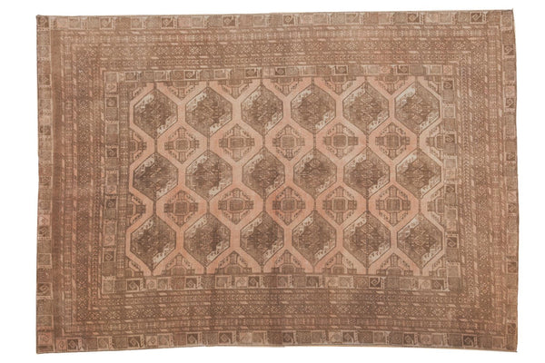 Vintage Distressed Afghan Carpet