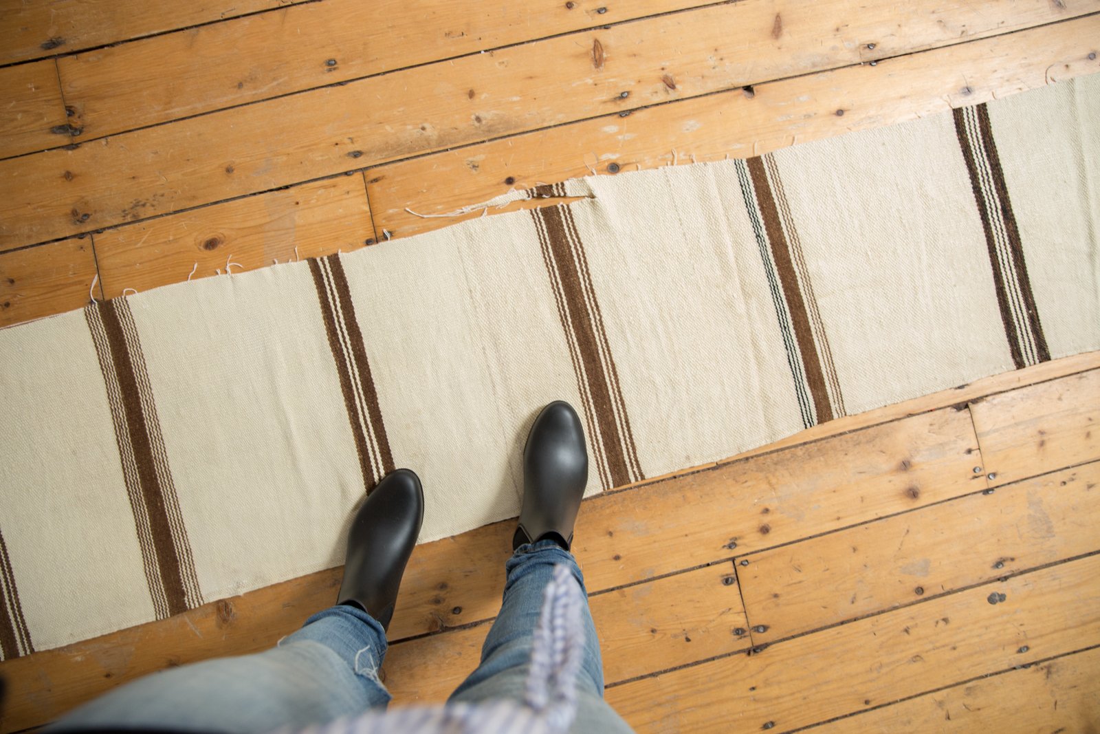 1.5x17 Vintage Fragment Turkish Kilim Rug Runner // ONH Item ee003093 Image 1