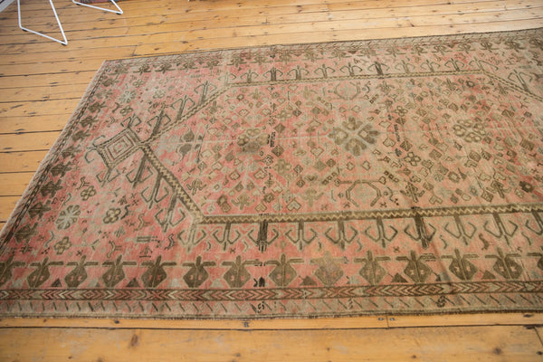 Vintage Distressed Oushak Carpet