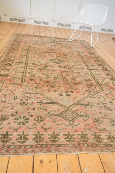 Vintage Distressed Oushak Carpet