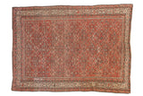 Vintage hand-knotted Karabagh carpet, allover Herati, Mir Serbend border, abrash, 6'2