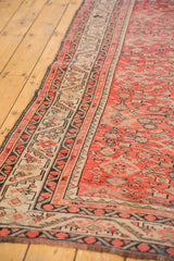 Vintage Karabagh rug: Mir Serbend stylized border with Herati motif in red and sand.