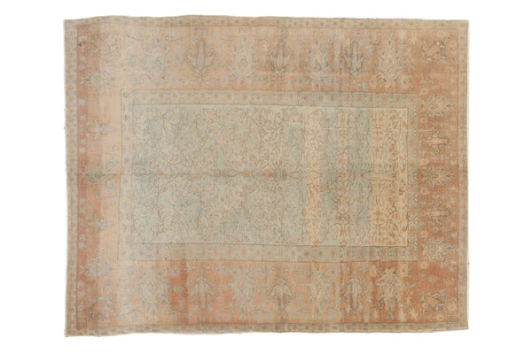 Vintage Distressed Oushak Carpet