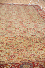 Vintage Turkish Kaisary carpet field showcasing detailed Herati motif and even wear.