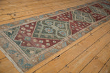 Antique Malayer runner, showing distressed texture, abrash, and geometric patterns.