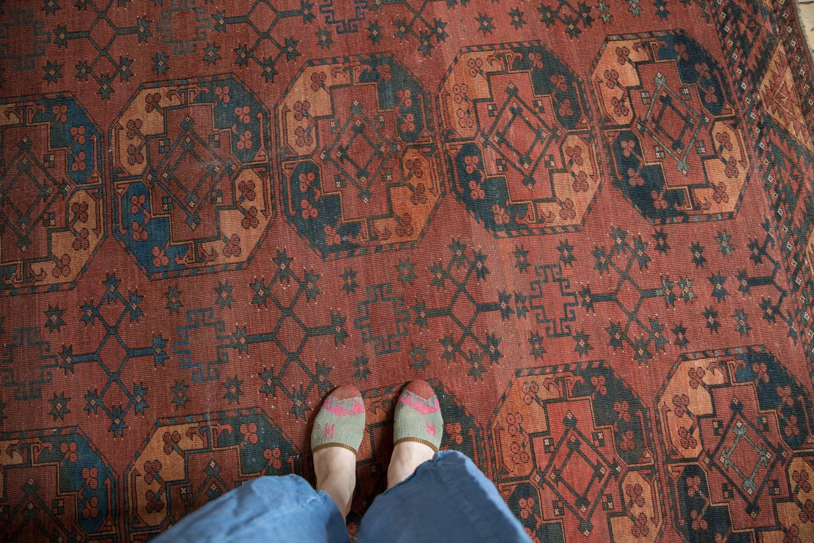 Vintage Ersari Square Carpet