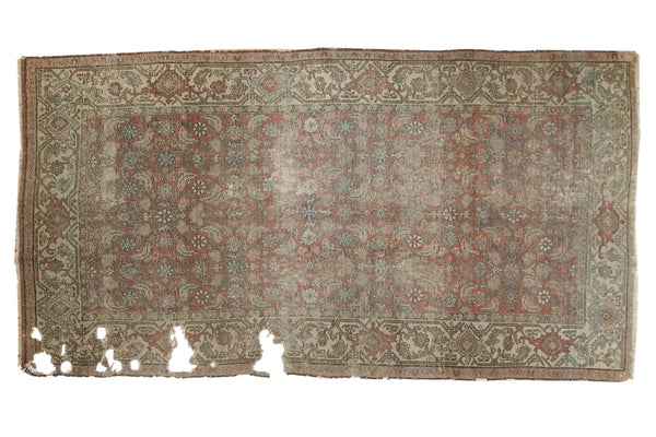 4'9" x 9' Vintage Distressed Fragmented Hamadan Rug Runner / Item ee003145 image 1