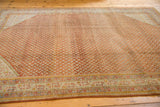 Vintage Sivas carpet with burnt orange boteh pattern and intricate Mir Serbend style border.