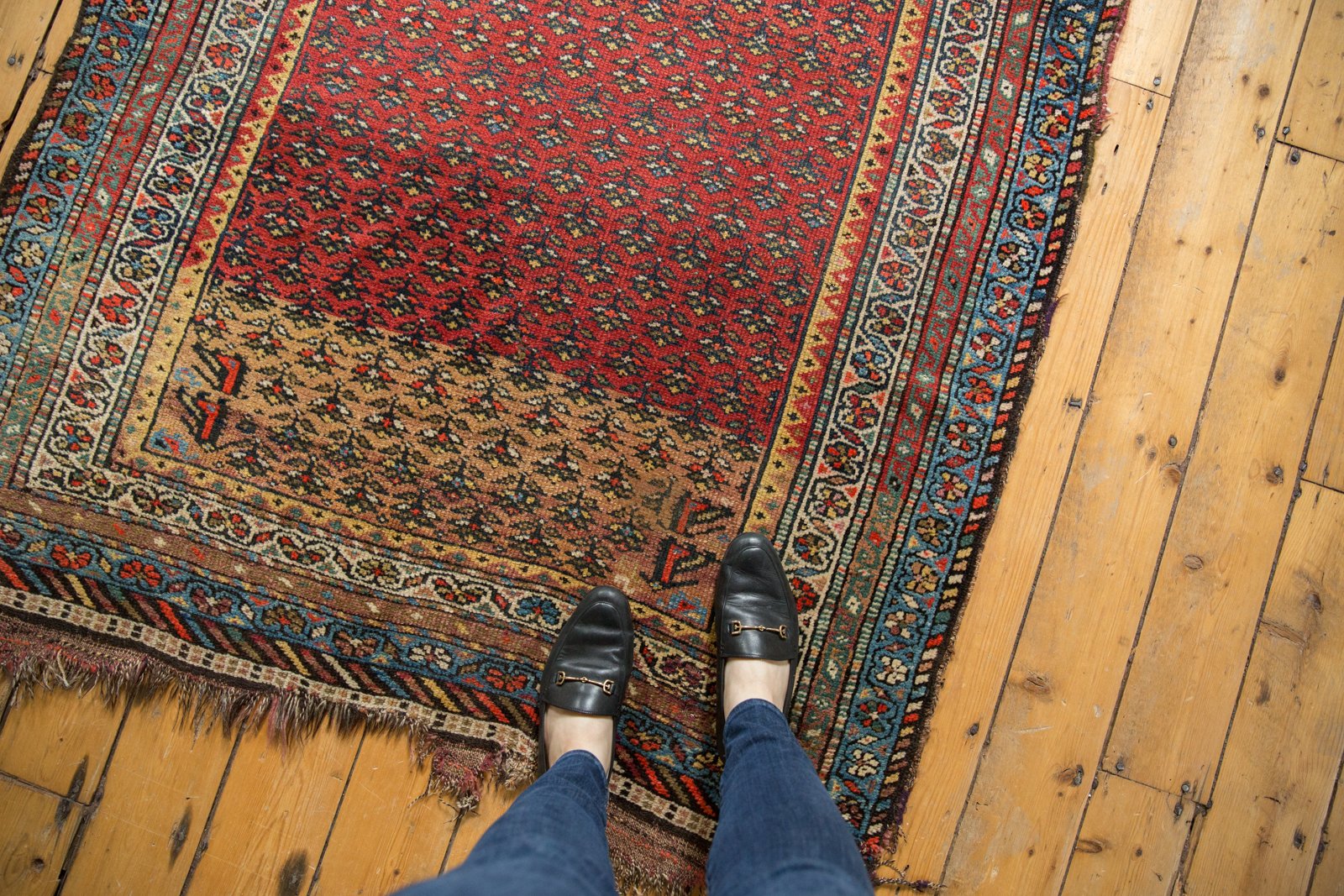 4.5x7.5 Vintage Kurdish Hamadan Rug // ONH Item ee003163 Image 1