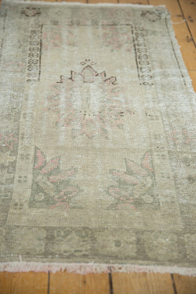 Vintage Distressed Oushak Rug Runner