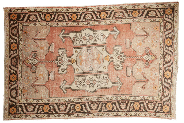 Vintage Distressed Oushak Rug