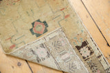 Hand-knotted reverse of Vintage Oushak rug, showing tight weave and intact side selvage.