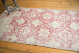 Vintage Distressed Turkish Sivas rug featuring raspberry red and ivory trellis design.