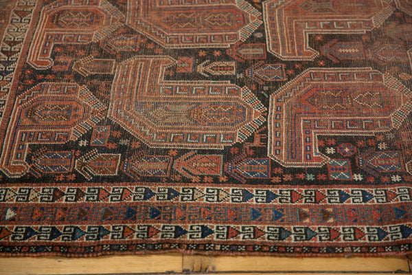  Antique Qashqai Square Rug / Item ee003180 image 4