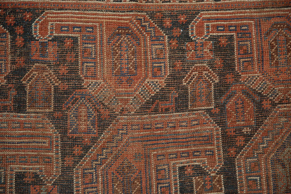  Antique Qashqai Square Rug / Item ee003180 image 7
