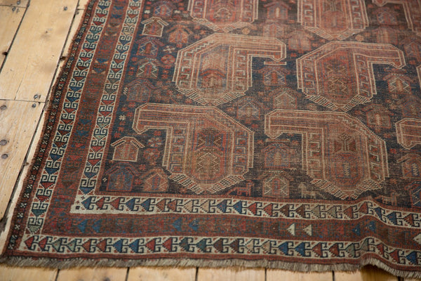  Antique Qashqai Square Rug / Item ee003180 image 10