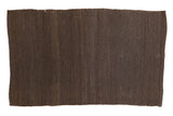 Vintage Turkish Kilim rug, handwoven tone-on-tone natural shorn brown wool, 2'4