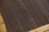 Tone-on-tone brown shades in the natural shorn wool of the hand-woven Turkish Kilim.