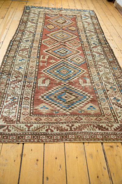 4.5x9.5 Vintage Kurdish Rug Runner // ONH Item ee003207 Image 4