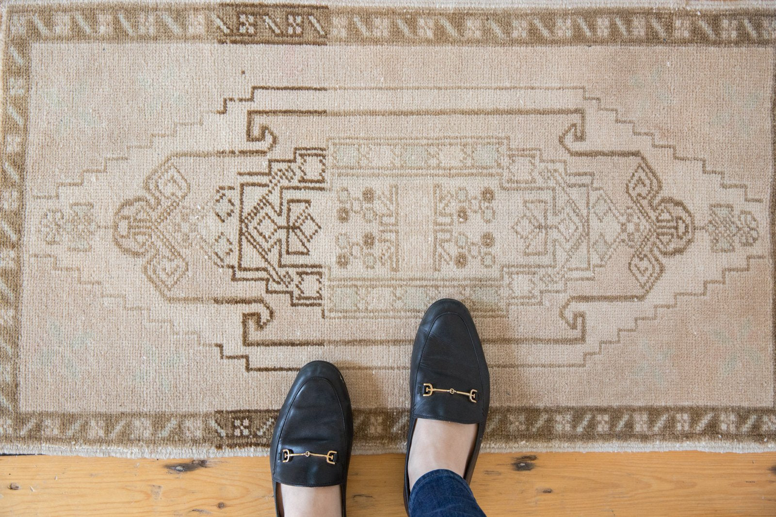 Vintage Distressed Oushak Rug