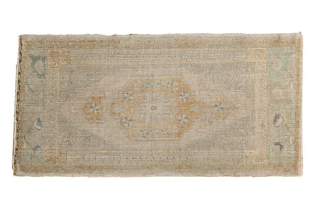 Vintage Distressed Oushak Rug Mat Runner