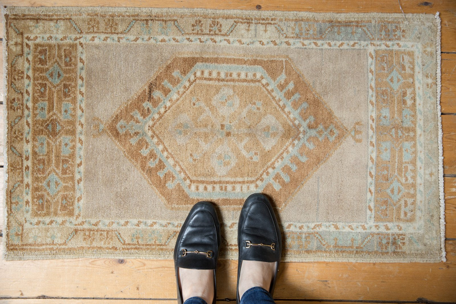 2x3 Vintage Distressed Oushak Rug Mat // ONH Item ee003253 Image 1