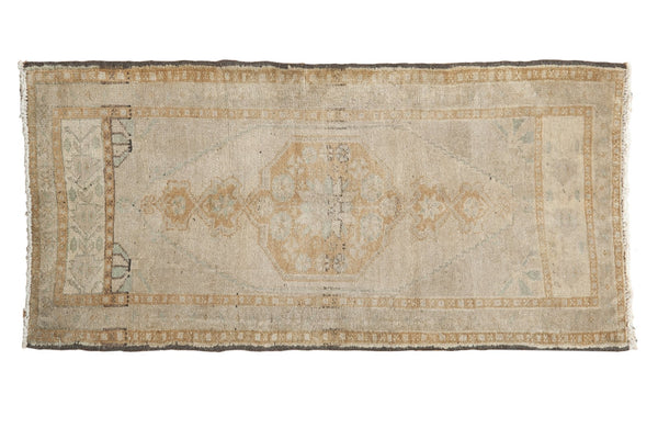Vintage Distressed Oushak Rug Mat Runner