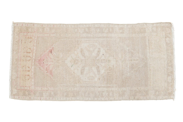 Vintage Distressed Oushak Rug Mat Runner