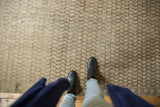 Antique Malayer runner, distressed allover Mir boteh pattern with beige and brown patina.