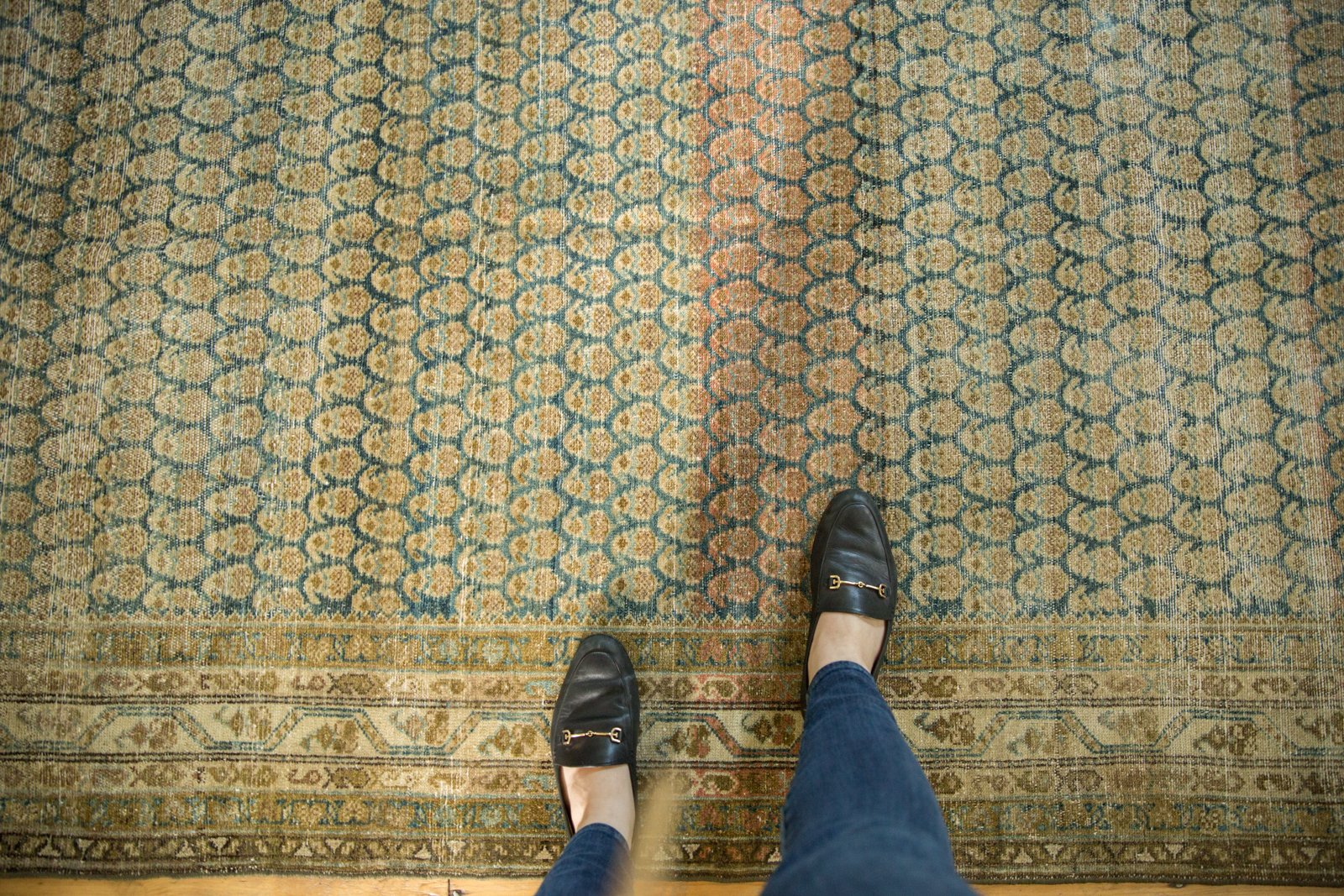  Vintage Distressed Malayer Rug Runner / Item ee003288 image 2