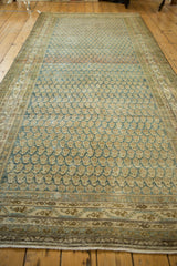 Distressed Malayer runner with allover Mir boteh motif and faded apricot abrashes.