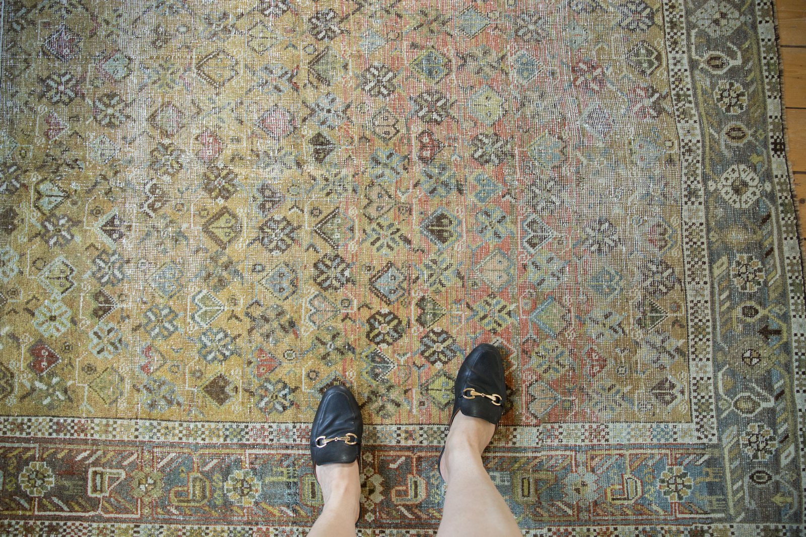 5x6 Vintage Distressed Afshar Square Rug // ONH Item ee003295 Image 1