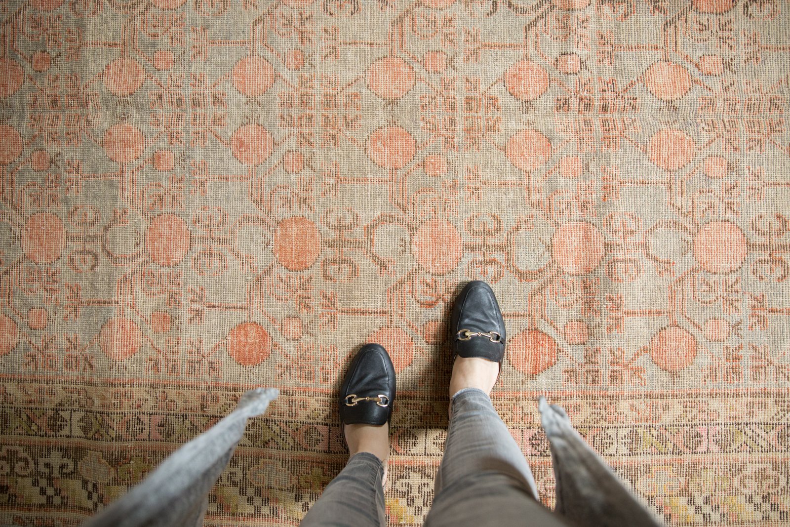 5x8.5 Vintage Distressed Khotan Carpet // ONH Item ee003296 Image 1