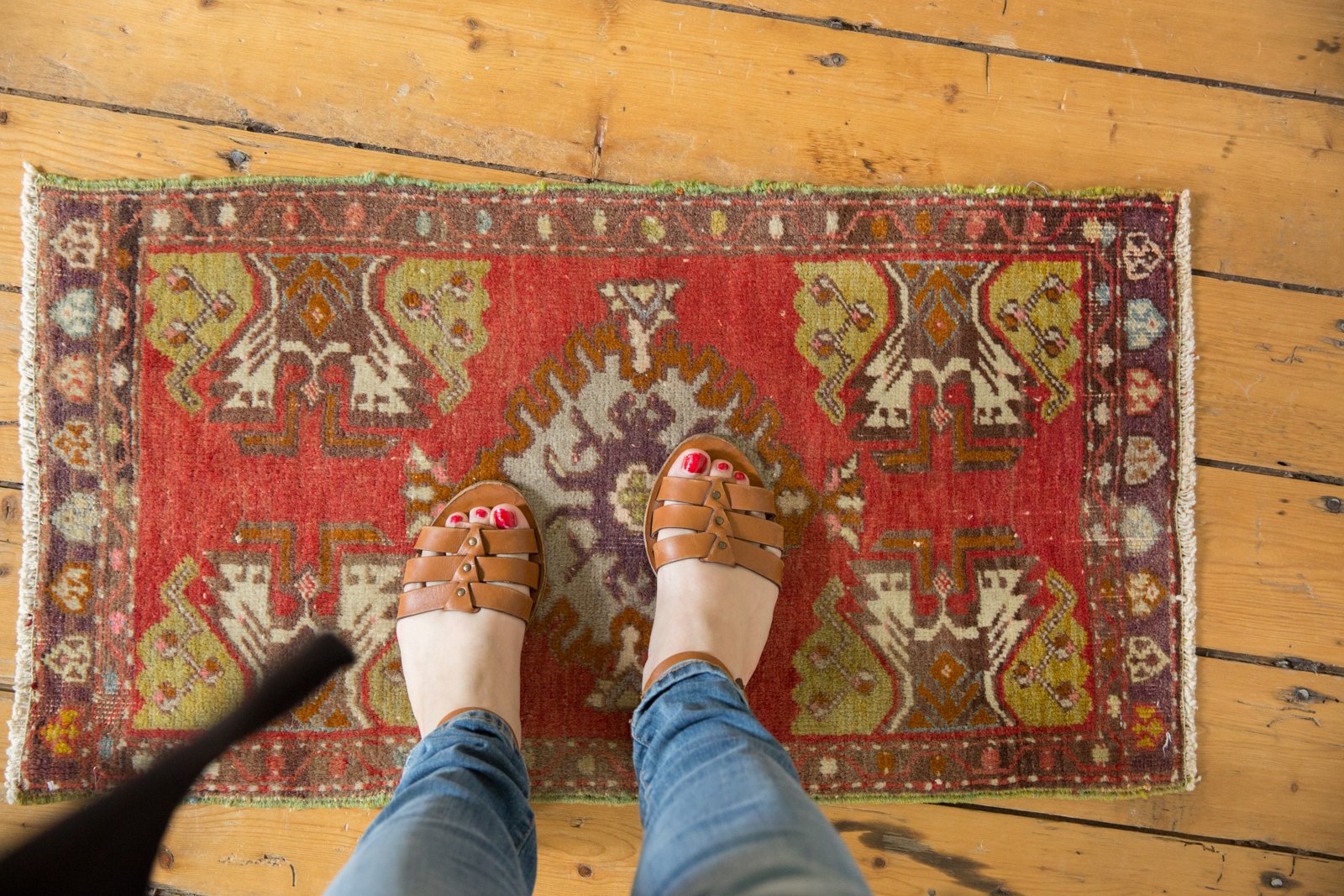 1.5x3 Vintage Oushak Rug Mat // ONH Item ee003297 Image 1