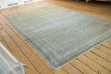 Softened antique ivory floral patterns and zig-zag border of the distressed Kayseri.