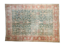 8x11.5 Vintage Distressed Tabriz Carpet // ONH Item ee003327
