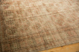 Distressed low pile of vintage Bokhara rug with muted elephant footprint guls.