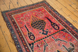 Finely detailed multiple borders and aged fuchsia field on antique Karabagh runner.